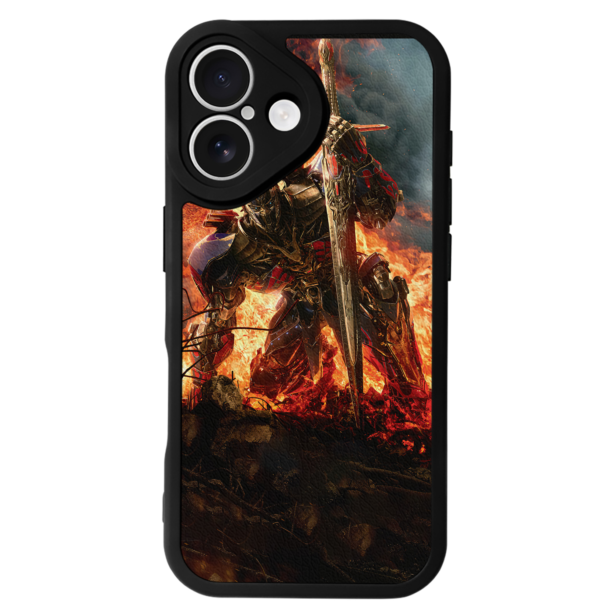 （画像用） Transformers トランスフォーマー 【iPhone 16シリーズ対応】シリコンスマホケース（レザー調） 材質：シリコン